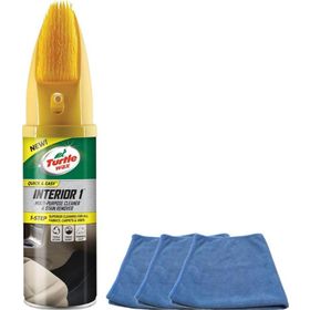 Turtle Wax 400 ml Fırçalı Koltuk Döşeme Temizleyici + 3 Adet Mikrofiber Bez