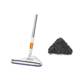 Turuncukoli Teleskopik Üçgen Camsil Duvar Yüzey Cam Silme Aparatı Mop Mikrofiber Sprey