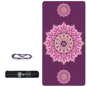 Tusi 009 Kilim Desenli Mor Yoga Matı ve Pilates Minderi