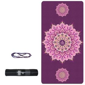 Tusi 009 Kilim Desenli Mor Yoga Matı ve Pilates Minderi