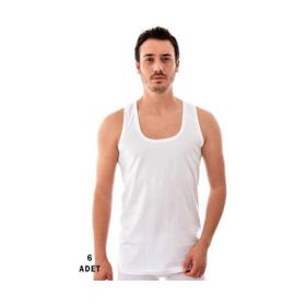Tutku 0101 Beyaz 6 Adet Erkek Penye Atlet