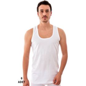 Tutku 0101 Beyaz 6 Adet Erkek Penye Atlet