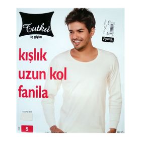 Tutku 0112 İnterlok Beyaz Erkek Kışlık Uzun Fanila