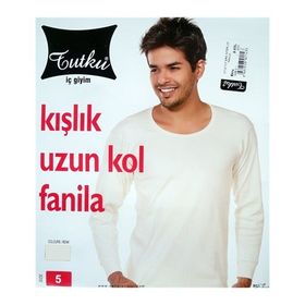 Tutku 0112 İnterlok Beyaz Erkek Kışlık Uzun Fanila