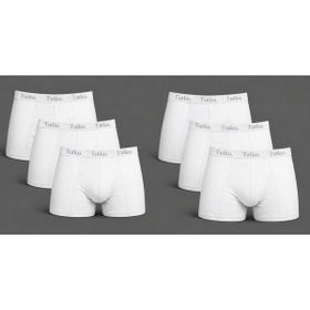 Tutku 0114 6'lı Paket Likralı Beyaz XL Erkek Boxer