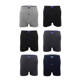 Tutku 0117 4'lü Paket Penye Düğmeli Erkek Boxer