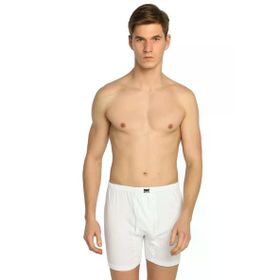 Tutku 0117 Penye Düğmeli Beyaz 12 Adet Erkek Boxer