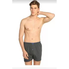 Tutku 0117 Penye Düğmeli Füme 12 Adet Erkek Boxer