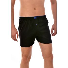 Tutku 0117 Penye Düğmeli Siyah 3 Adet Erkek Boxer