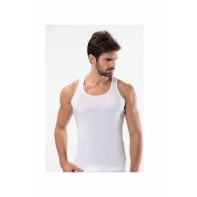 Tutku 0118 3 Adet Ribana Spor Erkek Beyaz Atlet