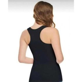 Tutku 0145 Elastan Spor Pamuklu Siyah Kadın Atlet