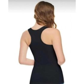 Tutku 0145 Elastan Spor Pamuklu Siyah Kadın Atlet