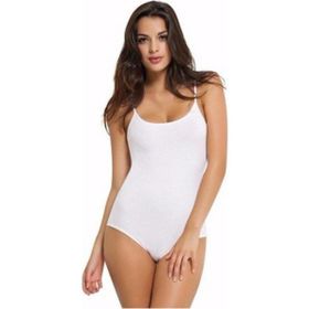 Tutku 0148 İp Askılı Beyaz 6 Adet Çıtçıtlı Kadın Body