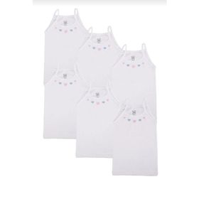 Tutku 0165 Beyaz 6'lı Paket Kız Çocuk Atlet