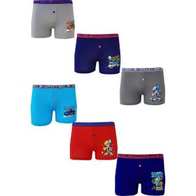 Tutku 0253 Baskılı Elastan 6'lı Çok Renkli Erkek Çocuk Boxer