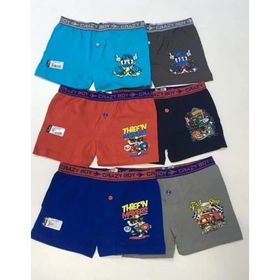Tutku 0253 Baskılı Elastan 6'lı Çok Renkli Erkek Çocuk Boxer