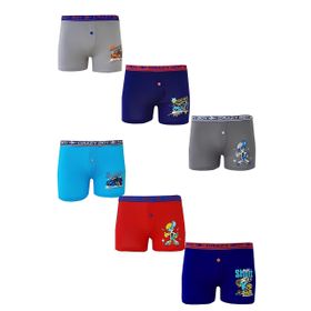 Tutku 0253 Baskılı Elastan 6'lı Çok Renkli Erkek Çocuk Boxer