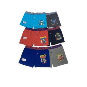 Tutku 0253 Baskılı Elastan 6'lı Çok Renkli Erkek Çocuk Boxer