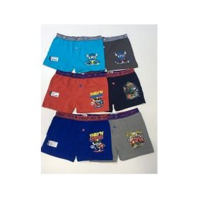 Tutku 0253 Baskılı Elastan 6'lı Çok Renkli Erkek Çocuk Boxer