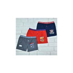 Tutku 0253 Elastan Baskılı 3 Adet Lacivert Erkek Çocuk Boxer