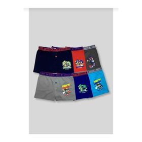 Tutku 0253 Likralı 6 Adet Desenli Erkek Çocuk Boxer