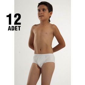 Tutku 0255 Erkek Çocuk 12 Adet Elastan Slip Külot