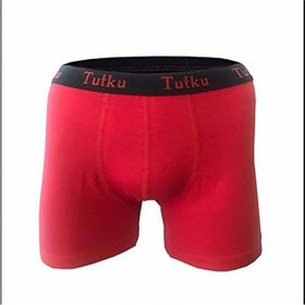 Tutku 0400 Likralı 3 Adet Kırmızı Erkek Sporcu Boxer