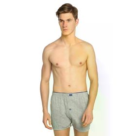Tutku 111 Erkek Gri Renk Penye Düğmeli Erkek Boxer