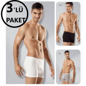 Tutku 3`lü Likralı Erkek Boxer