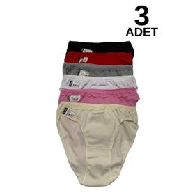 Tutku 507 Pınar 3 Adet Karışık Renkler Kadın Bikini Külot