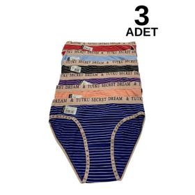 Tutku 583 Diana 3 Adet Karışık Renkler Kadın Bikini Külot