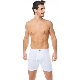 Tutku 6'lı Beyaz Arjantin Paçalı Erkek Boxer