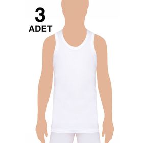 Tutku Beyaz 2 Numara %100 Pamuk 3'lü Paket Penye Erkek Çocuk Atlet