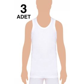 Tutku Beyaz 3 Numara %100 Pamuk 3'lü Paket Penye Erkek Çocuk Atlet