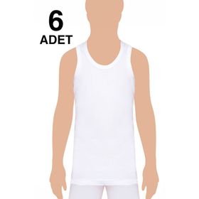 Tutku Beyaz 5 Numara %100 Pamuk 6'lı Paket Penye Erkek Çocuk Atlet