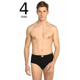 Tutku ELF568T0109CCM4 Siyah 4 lü Paket Penye Erkek Slip Külot