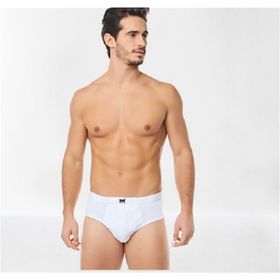 Tutku ELF568T0111CCM3 Beyaz 3 lü Paket Ribana Paçalı Erkek Külot