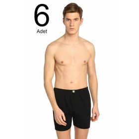 Tutku ELF568T0111CCM6 Siyah 6 lı Paket Ribana Paçalı Erkek Külot
