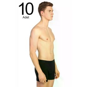 Tutku ELF568T0114CCM10 Siyah 10 lu Paket likralı Erkek Boxer