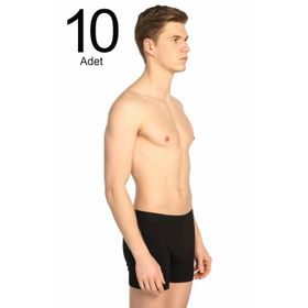 Tutku ELF568T0114CCM10 Siyah 10 lu Paket likralı Erkek Boxer