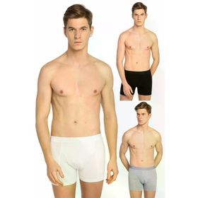 Tutku ELF568T0114CCM3 Karışık Renk 3 lü Paket likralı Erkek Boxer