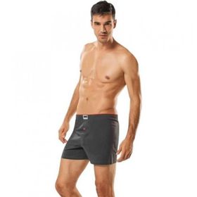 Tutku ELF568T0117CCM6 Gri 6 lı Paket Penye Düğmeli Erkek Boxer