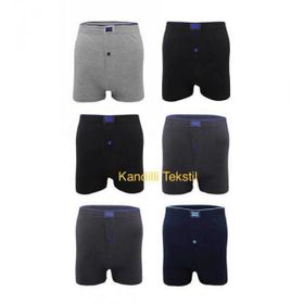 Tutku ELF568T0117CCM6 Karışık Renk 6 lı Paket Penye Düğmeli Erkek Boxer