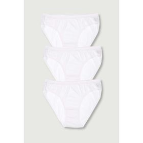 Tutku ELF568T0635CCM3 Beyaz 3 lü Paket Bikini Kadın Külot
