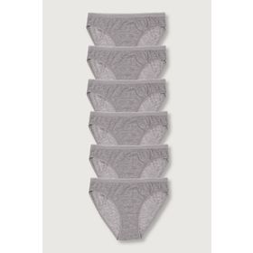 Tutku ELF568T0635CCM6 Gri 6 lı Paket Bikini Kadın Külot