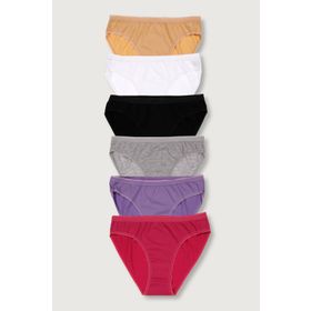 Tutku ELF568T0635CCM6 Karışık Renk 6'lı Paket Bikini Kadın Külot