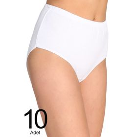 Tutku ELF568T0922CCM10 Beyaz 10 lu Paket Ribana Bato Kadın Külot
