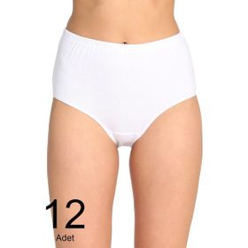 Tutku ELF568T0922CCM12 Beyaz 12 li Paket Ribana Bato Kadın Külot