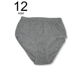 Tutku ELF568T0922CCM12 Gri 12 Li Paket Ribana Bato Kadın Külot