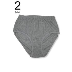 Tutku ELF568T0922CCM2 Gri 2 li Paket Ribana Bato Kadın Külot